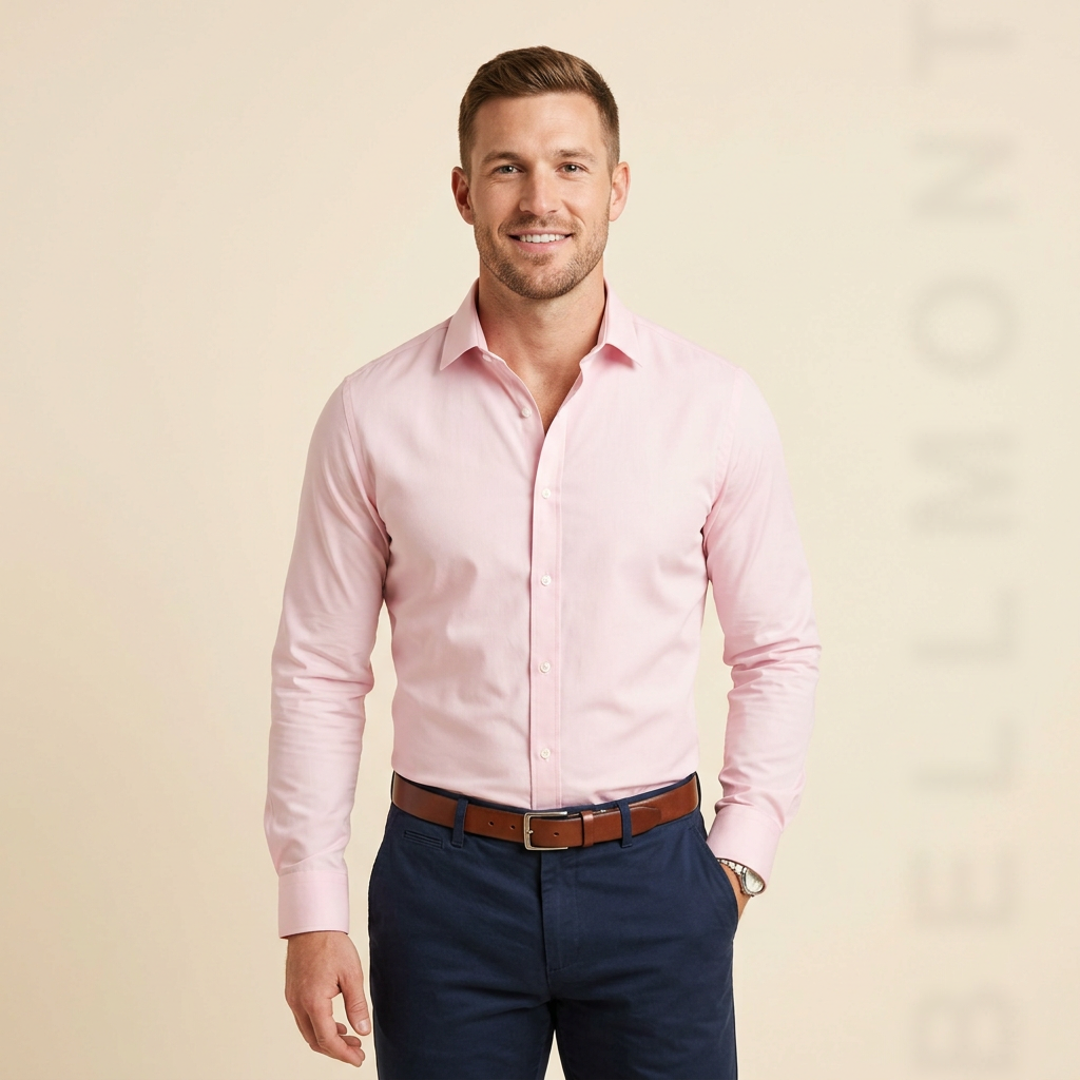 Camisa rosa puesta
